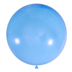 Голубой полуметровый латексный шар с гелием
