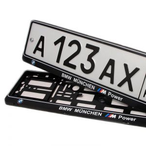Рамки номера BMW Munchen M-Power - черные