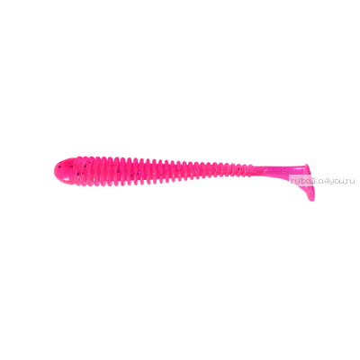Приманка Pike Hunter Ribbed Worm 89 мм / упаковка 8шт / цвет:  Clear Pink (UV)