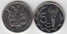 Намибия 5 центов 2015 UNC