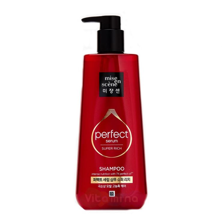 Mise En Scene Шампунь для поврежденных волос Perfect Serum Shampoo Super Rich, 680 мл