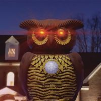 Садовый ультразвуковой отпугиватель вредителей со светодиодной подсветкой Owl Alert (5)