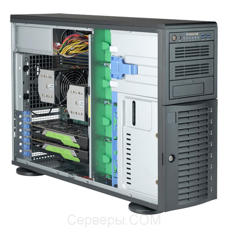 Серверная платформа Supermicro SuperWorkstation 7049A-T Rack/Tower 4U 2xLGA 3647 8x3.5", SYS-7049A-T