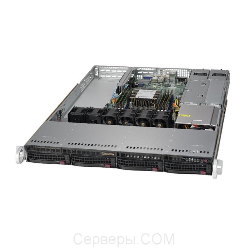 Серверная платформа Supermicro SuperServer 5019P-WTR 1U 1xLGA 3647 4x3.5", SYS-5019P-WTR