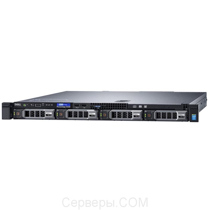 Сервер Dell PowerEdge R330 3.5" Rack 1U, 210-AFEV-89