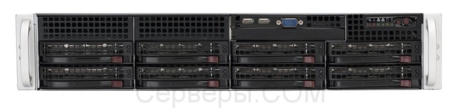 Серверная платформа Supermicro SuperServer 6027R-3RF4+ 2U 2xLGA 2011 8x3.5", SYS-6027R-3RF4+