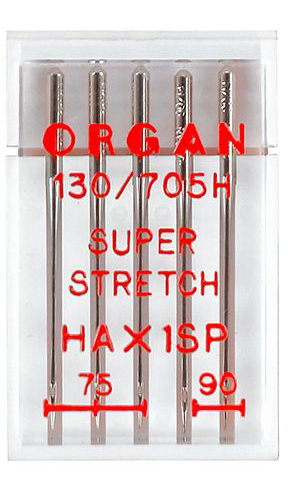 Иглы ORGAN супер стрейч набор  №75-90 (5шт.)