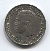 10 драхм 1968 года Греция XF