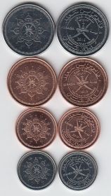 Оман Набор 4 монеты 2015 UNC