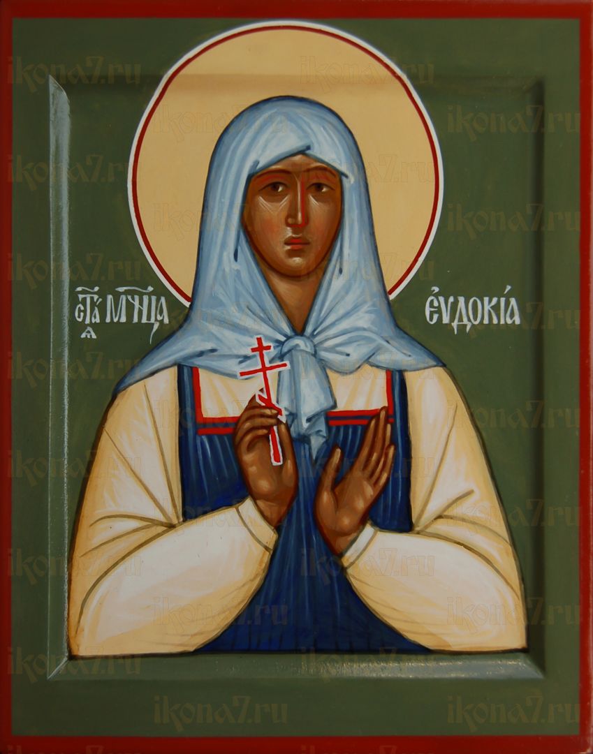 Икона Евдокия Сафронова мученица (рукописная)