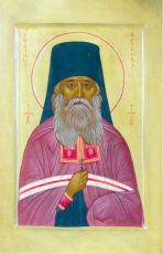 Икона Кронид Любимов преподобномученик (рукописная)