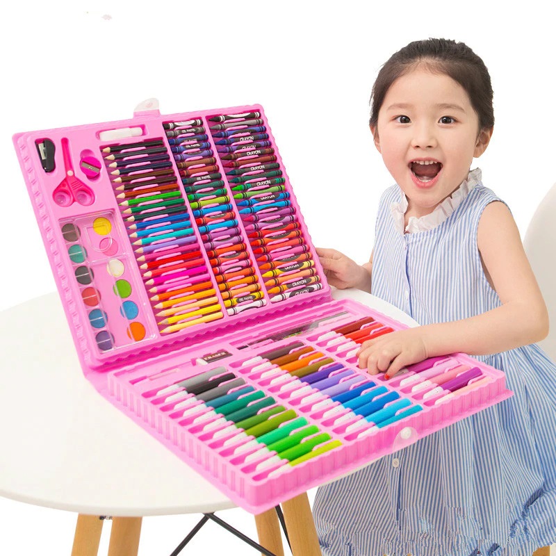 Набор для рисования в чемодане Art Set 150 предметов (цвет розовый)