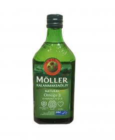 Moller's Omega-3 Kalanmaksaoljy, Жидкий рыбий жир с натуральным вкусом, 500мл.