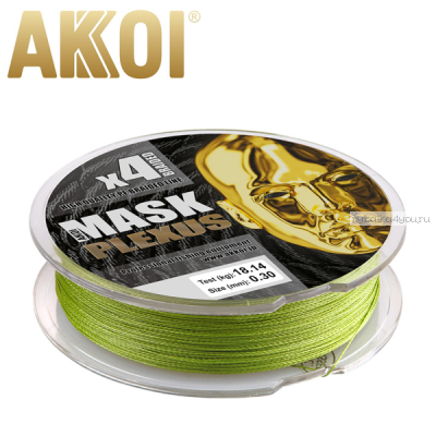 Леска плетеная Akkoi Mask Plexus X4 125 м / цвет: green