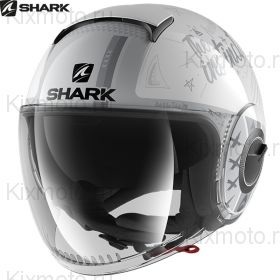 Шлем Shark Nano Tribute RM, Бело-серый