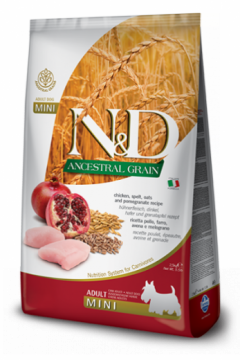 N&D Low Grain CHICKEN & POMEGRANTE Adult Mini (курица+гранат для взрослых собак мелких пород)