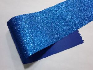 Глиттерная ткань (ткань с блёстками), синяя