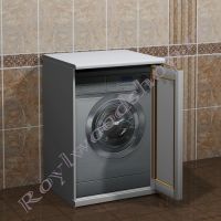 Шкаф для стиральной машины "Руссильон PROVENCE-67 белый с золотом"