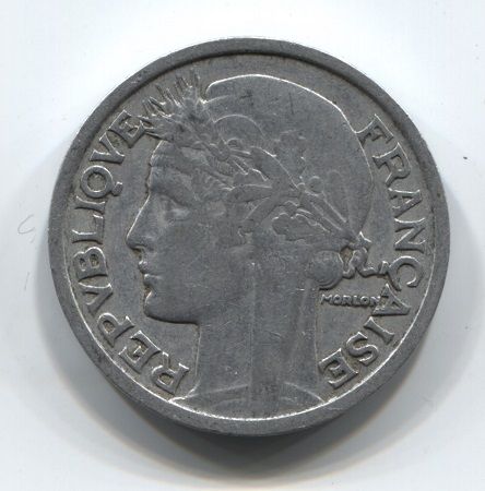 2 франка 1946 года Франция