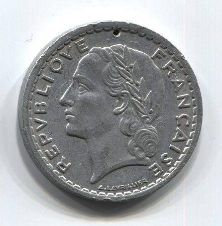 5 франков 1949 года Франция
