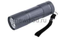 Фонарь ручной FLA 61S 9LED 3ААА алюминиевый СЕРЫЙ IN HOME