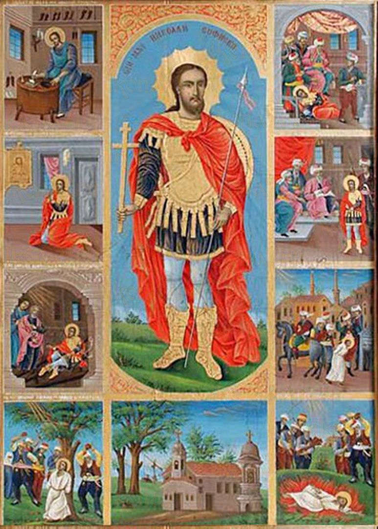 Икона Николай Софийский великомученик (рукописная)