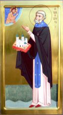 Икона Виллиброрд Климент преподобный (рукописная)