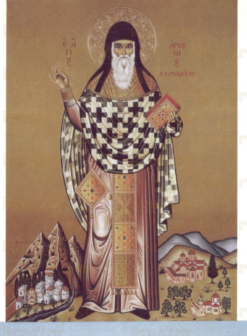 Икона Арсений Каппадокийский преподобный (рукописная)