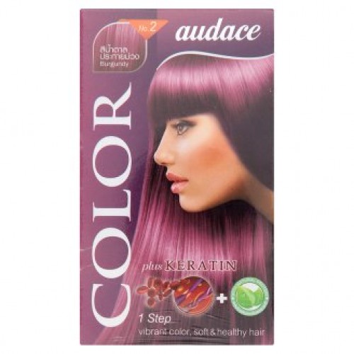 Стойкая краска для волос с кератином тон Бургунди Audace Color 1 уп