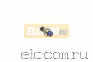 Выключатель-кнопка металл 220V 2А (2с) (ON)-OFF ?10.2 синяя Mini (RWD-213)