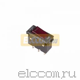 Выключатель - автомат клавишный 250V 15А (3с) RESET-OFF красный с подсветкой (IRS-1-R15)