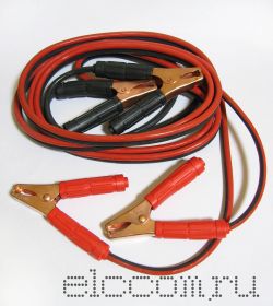 Шнур сетевой для зарядки аккумуляторов с клеммами 200 А (автомобильные провода для прикуривания)