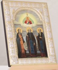 Икона Зосима Савватий и Герман Соловецкие преподобные (18х24см)