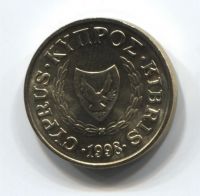 1 цент 1998 года Кипр UNC