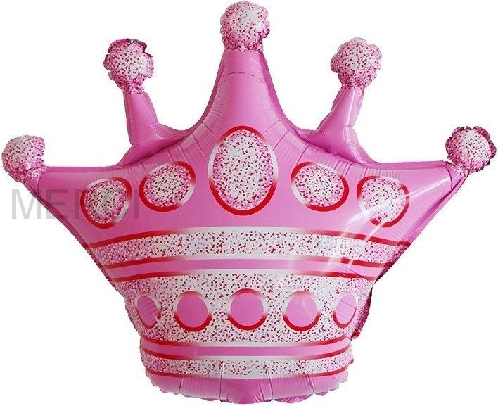 Шар фигура " Корона", розовый