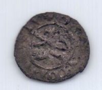 1 денье 1285 - 1324 года Генрих II Крестоносцы Кипр