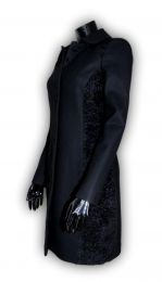 Пальто женское NAF NAF, ткань чёрная UHNH27D-NOIR, вид 2