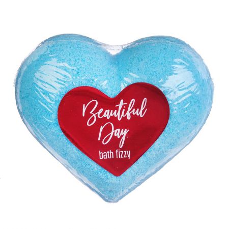 Шипучее сердце "Beautiful day"для ванной 130 г (голубое  )