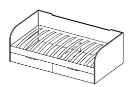 Кровать с ящиками схема
