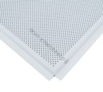 Потолочная панель алюминиевая белая перфорированная Line (T-24) 600х600х0,4мм