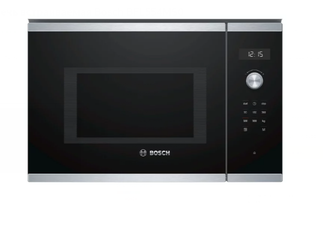 Микроволновая печь встраиваемая Bosch BFL554MS0, черный/серебристый