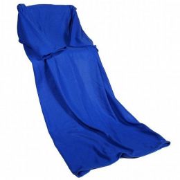 Плед-одеяло с рукавами Snuggie, цвет синий, вид 2