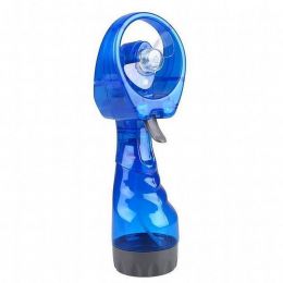 Портативный ручной вентилятор с пульверизатором Water Spray Fan, цвет синий, вид 1