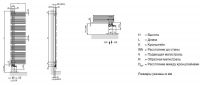 Водный полотенцесушитель в ванну Zehnder Yucca Star лесенка YASC-070-050 50x65,6 см схема 6