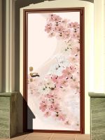 Наклейка на дверь - Вуаль весны | магазин Интерьерные наклейки