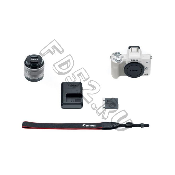 Фотоаппарат CANON EOS M50 kit ( 15-45 IS STM), белый