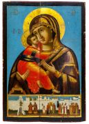 Икона Сретение Владимирской Иконы Пресвятой Богородицы (рукописная)