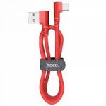 Кабель USB 2.4А HOCO U83 Красный (TYPE C) 1.2м