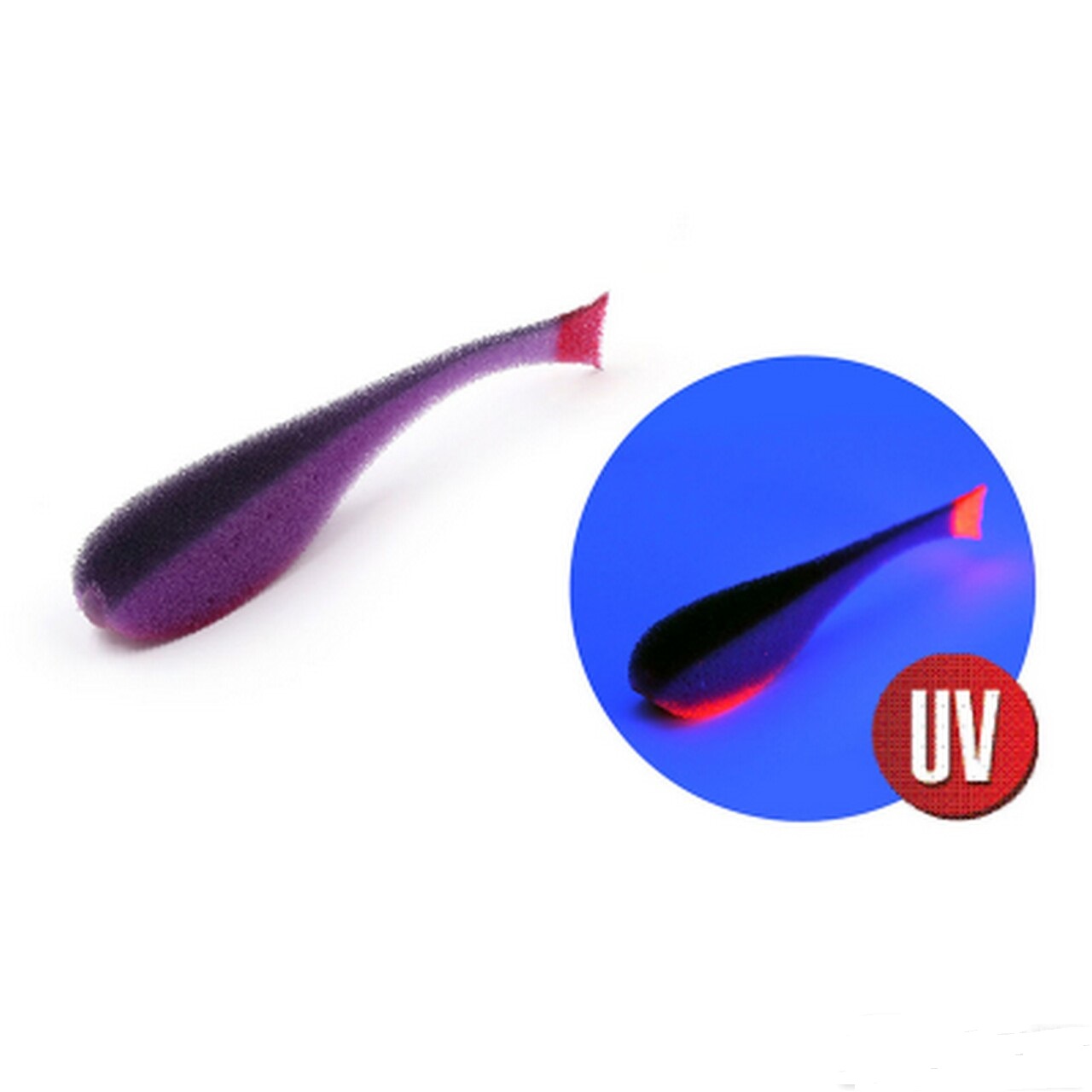 Поролоновая рыбка цвет 25 UV, уп.(5шт.) с силиконовой вставкой