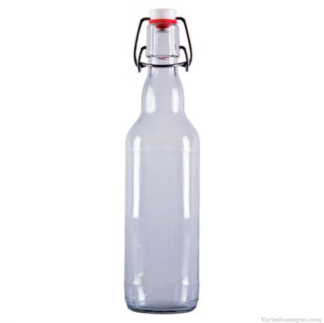 Бутылка прозрачная с бугелем